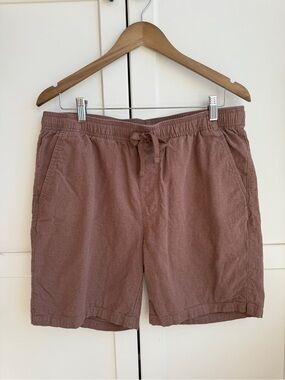 Goodfellow & Co Men’s Linen Cotton Blend Drawstring Shorts Brown Size M